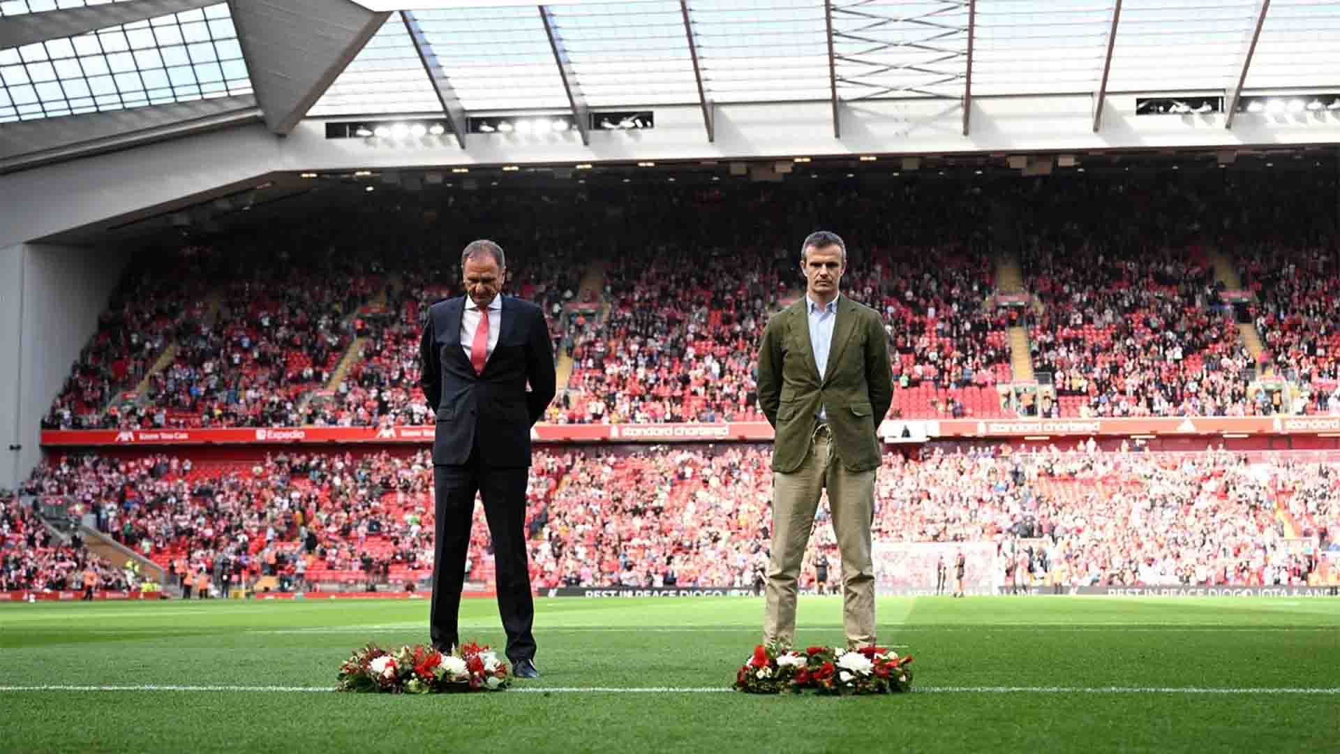 Liverpool Beri Penghormatan untuk Diogo Jota dan Andre Silva di Anfield