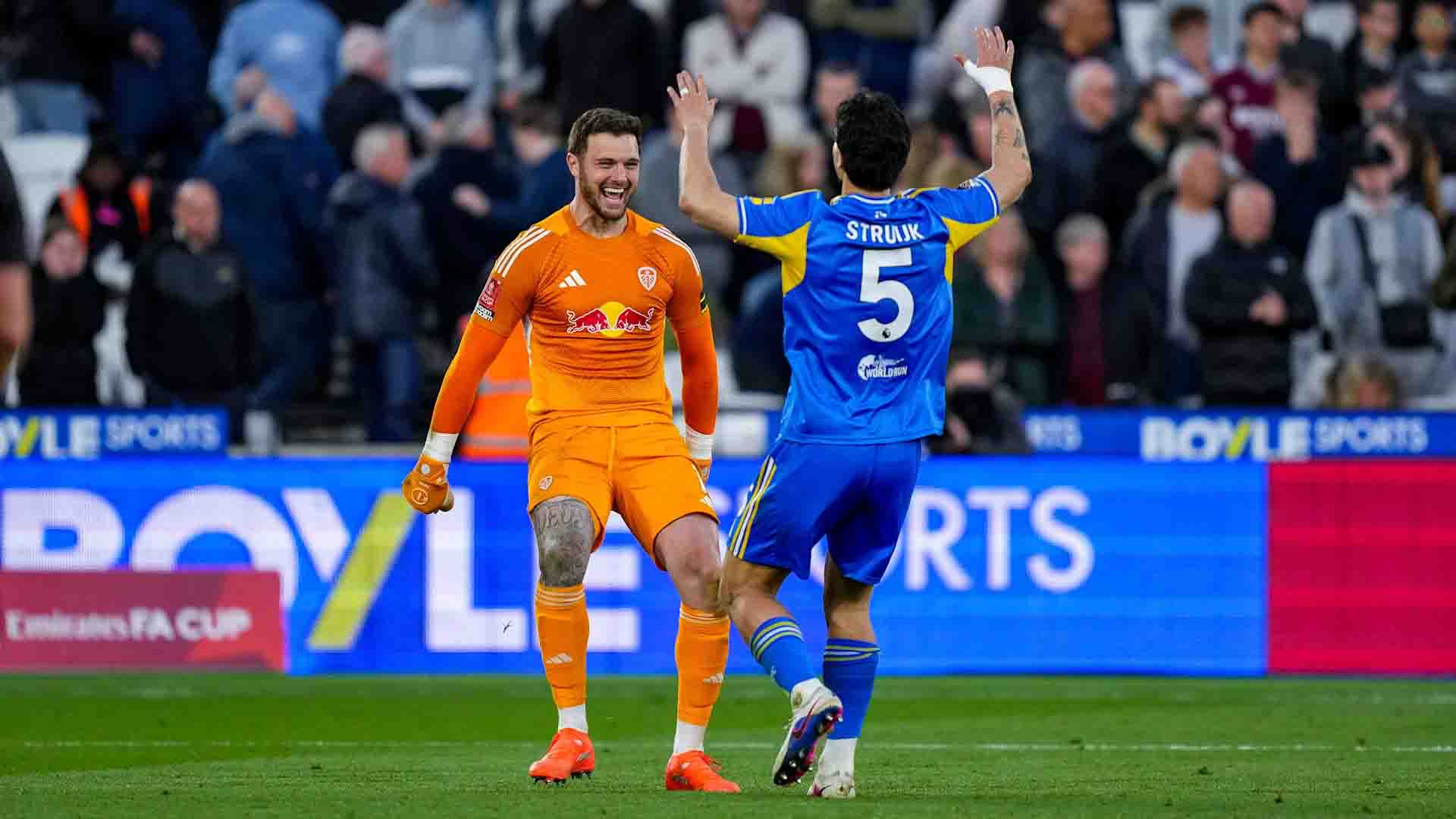 Perri Jadi Juru Selamat, Leeds Singkirkan West Ham di Perempat Final FA Cup