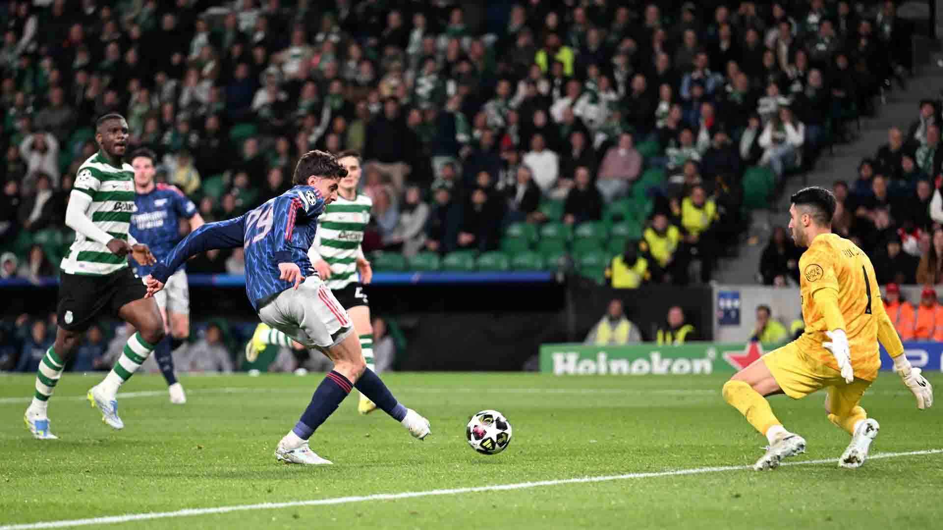 Gol Telat Havertz Bawa Arsenal Curi Kemenangan Tipis di Markas Sporting CP