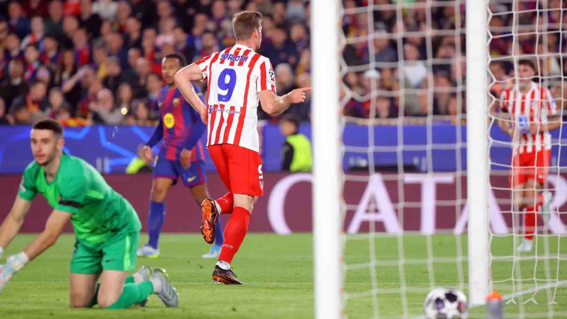 Alvarez dan Sorloth Bawa Atletico Menang 2-0 atas 10 Pemain Barcelona